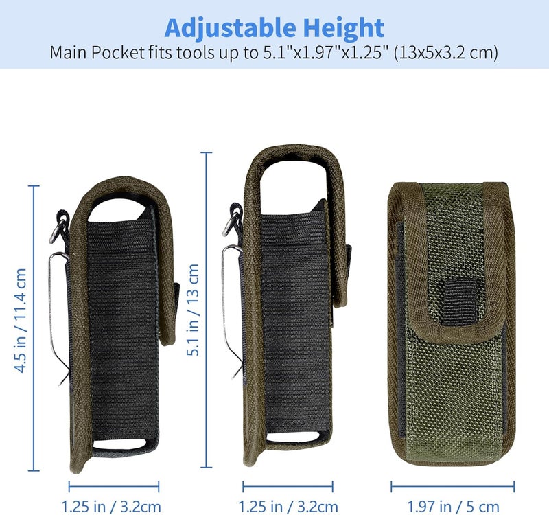 KENOBEE Multitool Sheath EDC Pouch Compatible with Leatherman Wave Plus Wingman Surge Rebar, Multi-Purpose Belt Clip Tool Holder Bag, Utility Tactical Waist Pack Camping Hiking Pocket Organizer Case - Image 3
